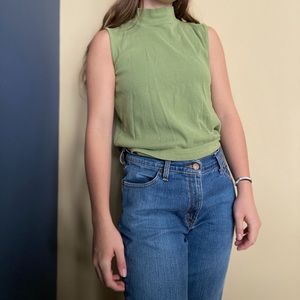 ✨3 for $25✨ Vintage Christopher & Banks Green Turtleneck Tank Top